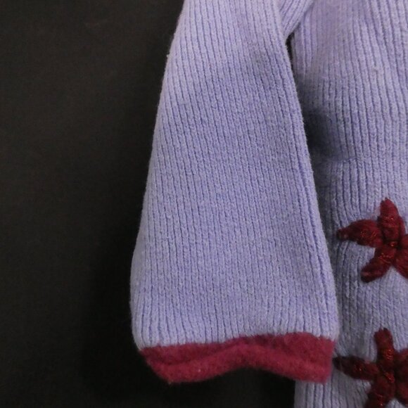 BABY GAP | 3XL - 3 years | Lilac Star Motif Sweater with Burgundy Accents - Picture 6 of 14
